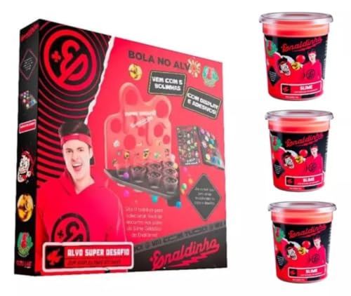 Kit Jogo Bola no Alvo Enaldinho Q2 com 3 Slimes Gelástica