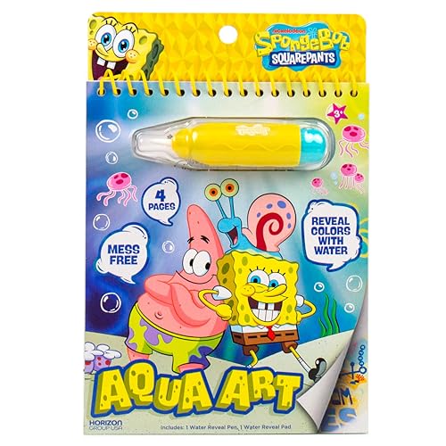 Livro de Colorir Bob Esponja Aqua Art Reutilizável