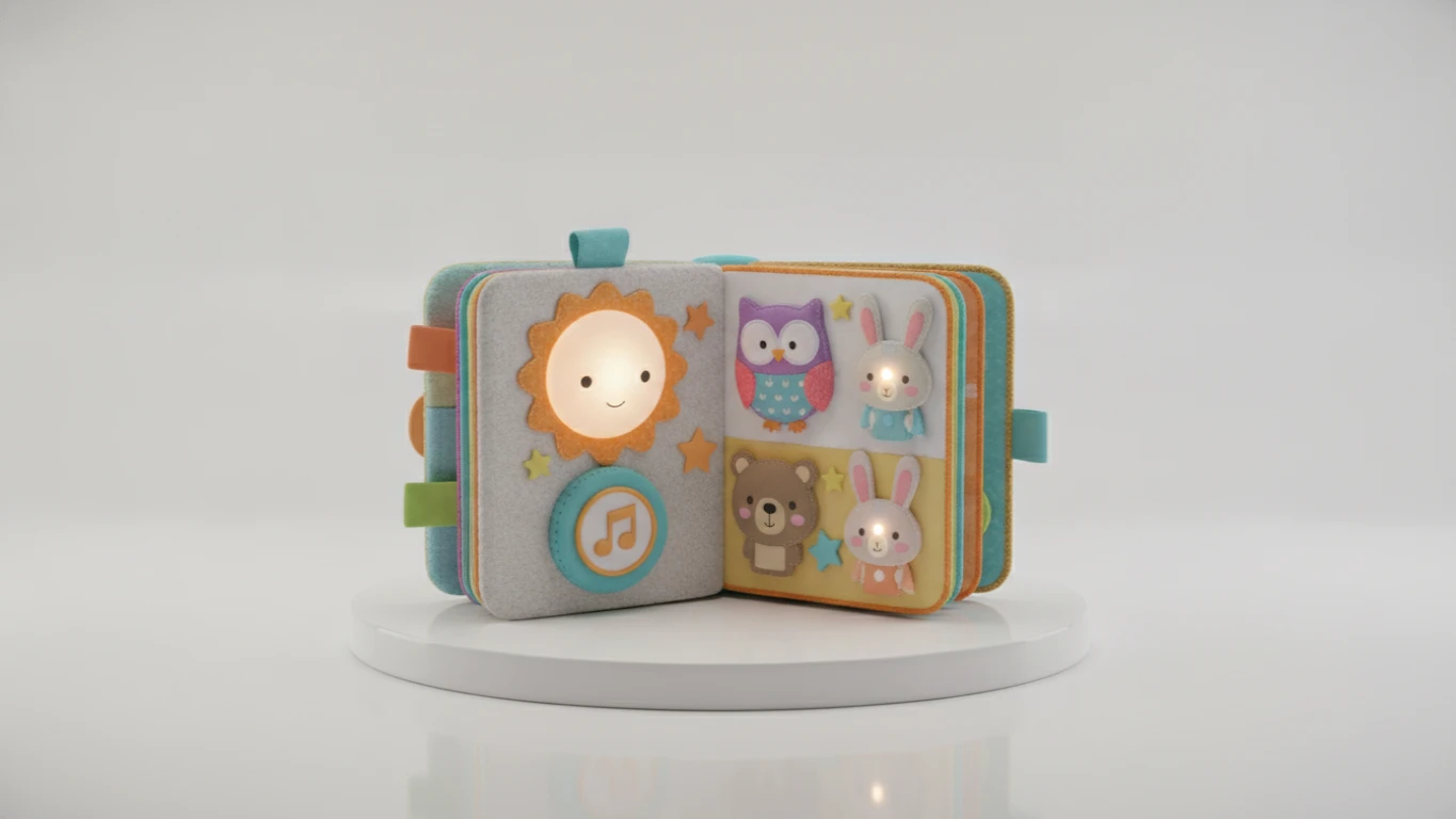 Livro Interativo com Sons e Luzes para Bebês