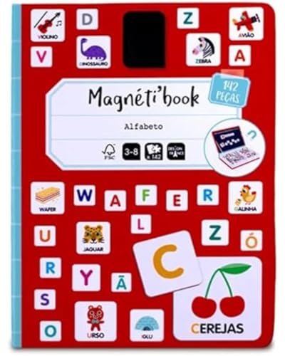 Livro Magnético Aprendendo o Alfabeto, 100+ Peças, 3+