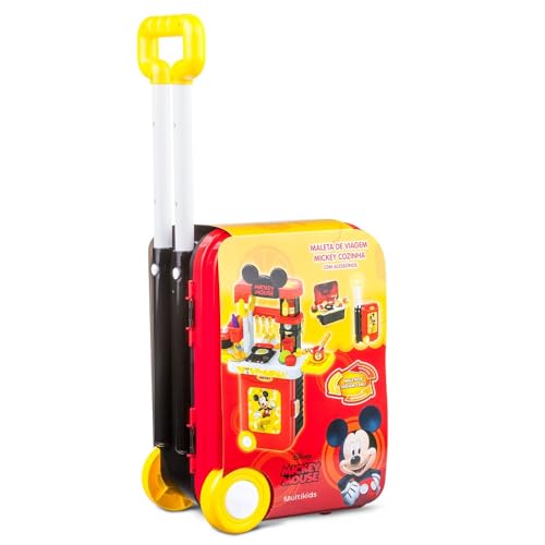 Maleta de Viagem Mickey Cozinha Playset 3 em 1 Multikids