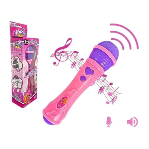 Microfone Infantil Karaokê Rosa