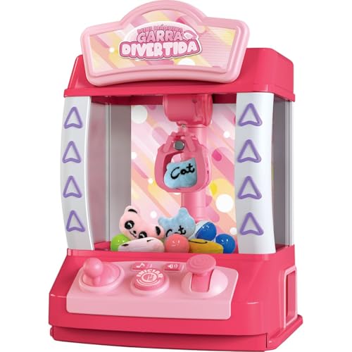 Mini Máquina de Pelúcia Garra Rosa