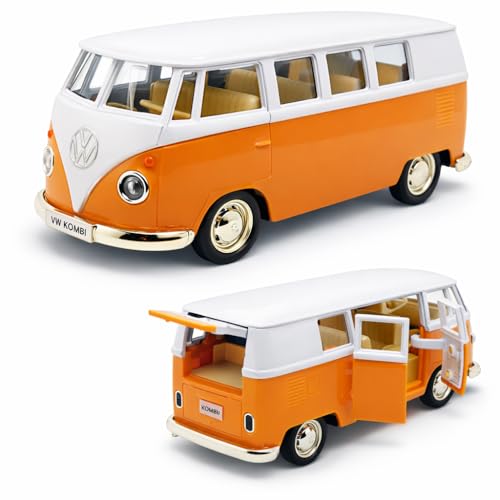Miniatura Kombi 1969 Laranja e Branco