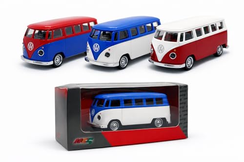 Miniatura Kombi Vermelha e Branca com Expositor