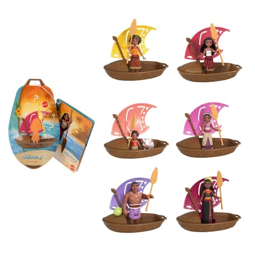 Moana 2: Conjunto Canoa com Mini Boneca Surpresa e Acessórios