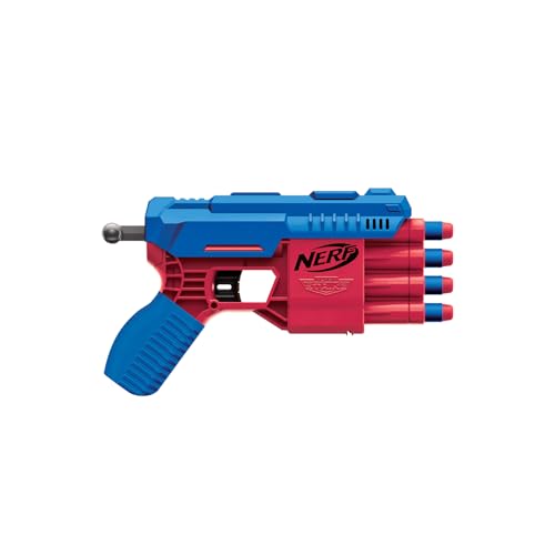 Nerf, Lançador Alpha Strike Claw QS-4 Azul e Laranja, com 4 dardos