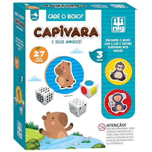 Nig Brinquedos Jogo Educativo Cadê o Bicho Capivara