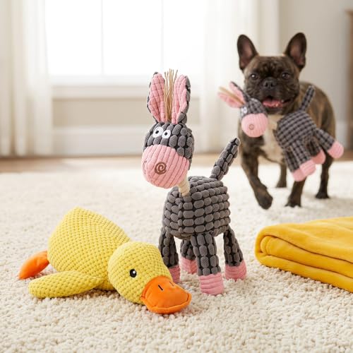 Kit 2 Pelúcias para Cães Pato e Burro