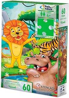 Pais & Filhos | Quebra-Cabeça Infantil Friends 60 Peças | Educativo 4+ Anos | Desenvolve Coordenação e Raciocínio | Puzzle Colorido