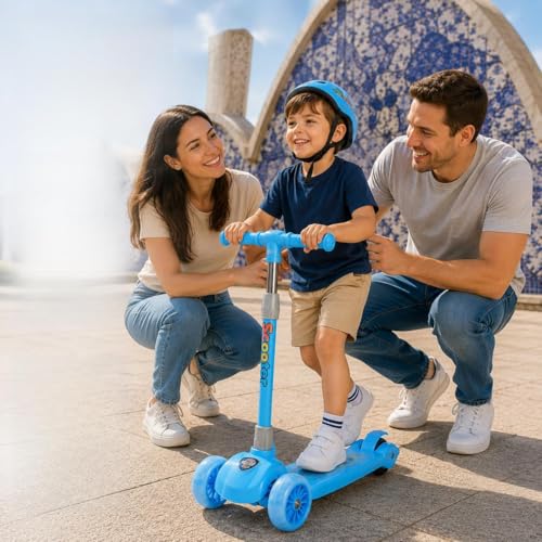 Patinete 3 Rodas com Led e Altura Ajustável