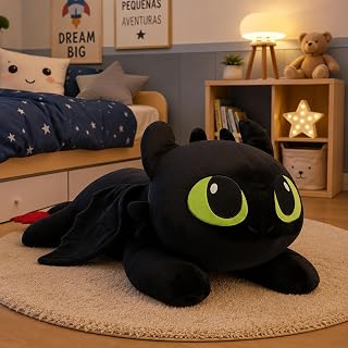 Pelúcia Banguela Gigante 110cm Xuxão Dragão Fúria Da Noite (Preto)