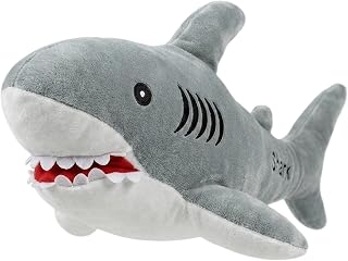 Pelúcia Tubarão Cinza 45cm Grande Super Macia Plush Antialérgica Brinquedo Infantil Presente Decorativo