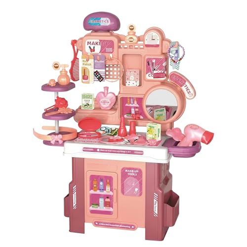 Penteadeira Infantil com Espelho Rosa