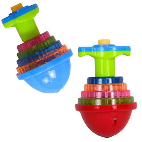 Pião Lançador Eletrônico Musical Luz Som Infantil Brilhante Sortido - Castela
