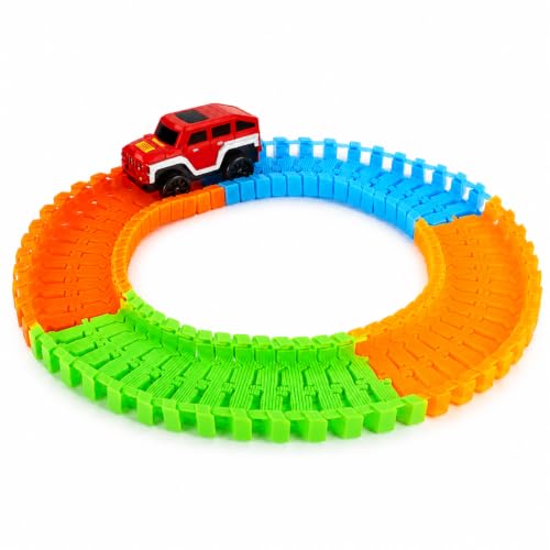 Pista de Carrinho Flexível que Brilha no Escuro