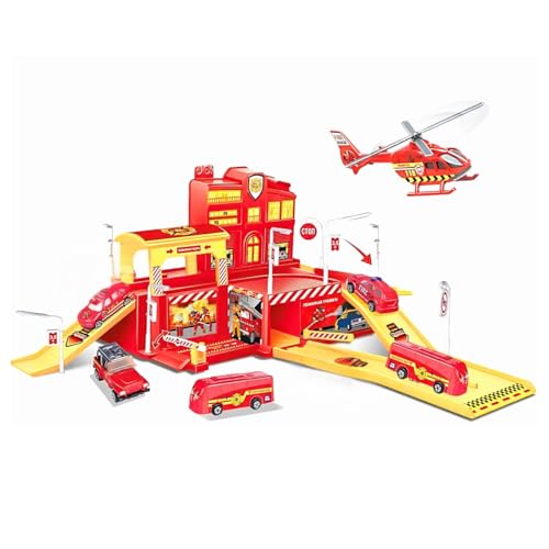 Pista Garagem com Acessórios Bombeiro