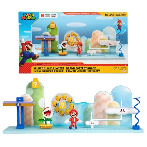 Playset Deluxe Super Mario Nuvens com 2 Figuras