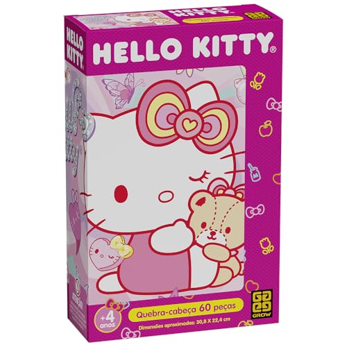 Quebra Cabeça 60 Peças Hello Kitty Brilhante Grow