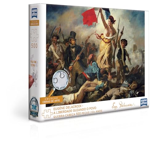 Quebra-Cabeça Eugène Delacroix A Liberdade Guiando o Povo...