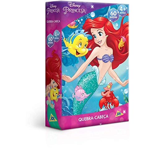 Quebra-cabeça Princesas Ariel 60 Peças