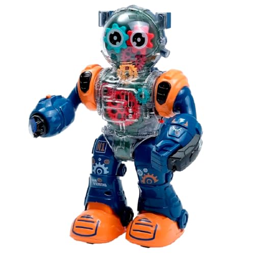 Robô Brinquedo Interativo Luz Som Lança Flechas Articulado Luxo