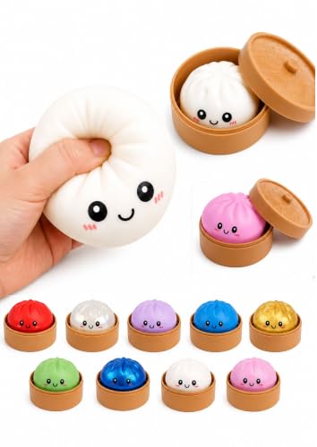 Squishy Dumpling Antiestresse Raro com Glitter