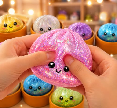 Squishy Dumpling Glitter com Cestinha