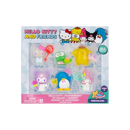 Sunny Miniaturas Pacote de 6 Figuras da Hello Kitty e Seus Amigos