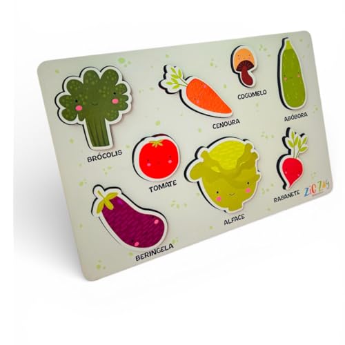 Tabuleiro de Encaixe de Legumes