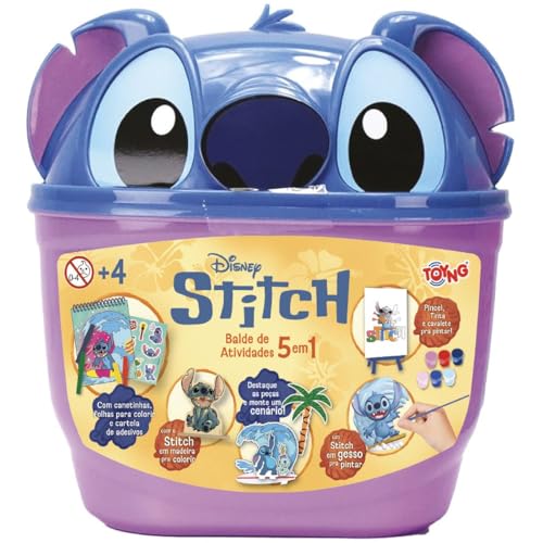 Toyng – Disney – Balde de Atividades 5 em 1 Stitch