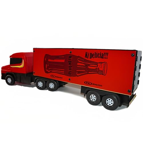 VxGroup Caminhão Truck Carreta Brinquedo Grande Bau 90cm Madeira